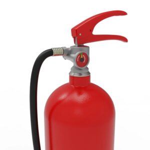 Photoluminescent fire extinguisher ID sign product image on clean studio background
